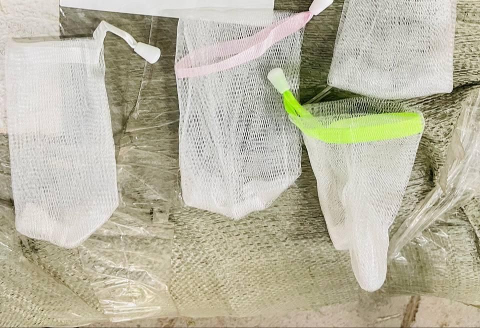 Exfoliating Mesh Soap Pouch Bubble Foam Net Soap Sack (Pack of 5)