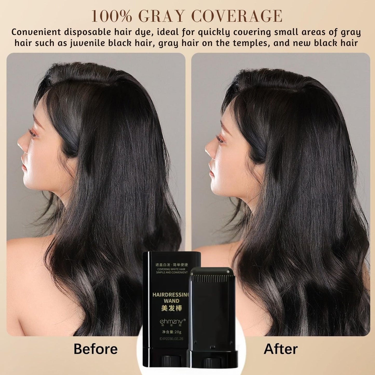 2-In-1 Instant Hair Colour Stick (Free Delivery)
