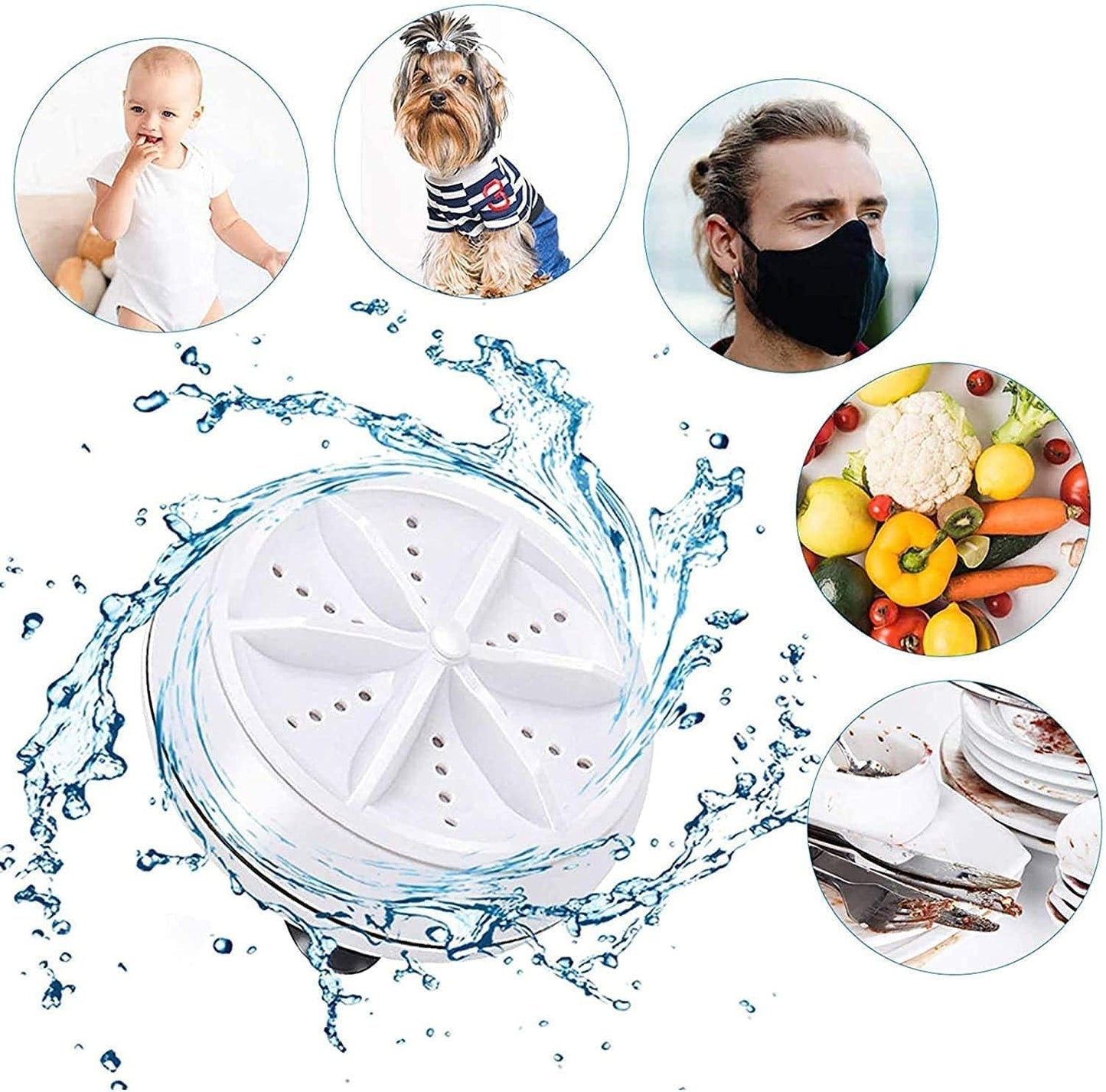 2-In-1 Mini Portable Washing Machine ( 1-Year Warranty)