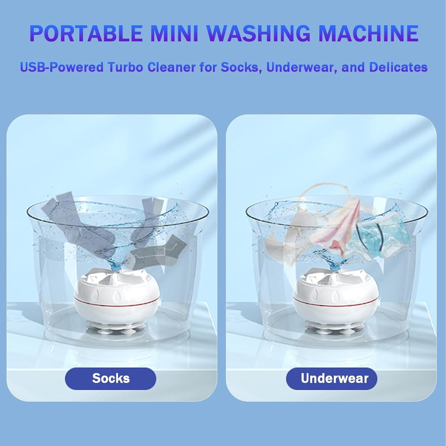 2-In-1 Mini Portable Washing Machine ( 1-Year Warranty)