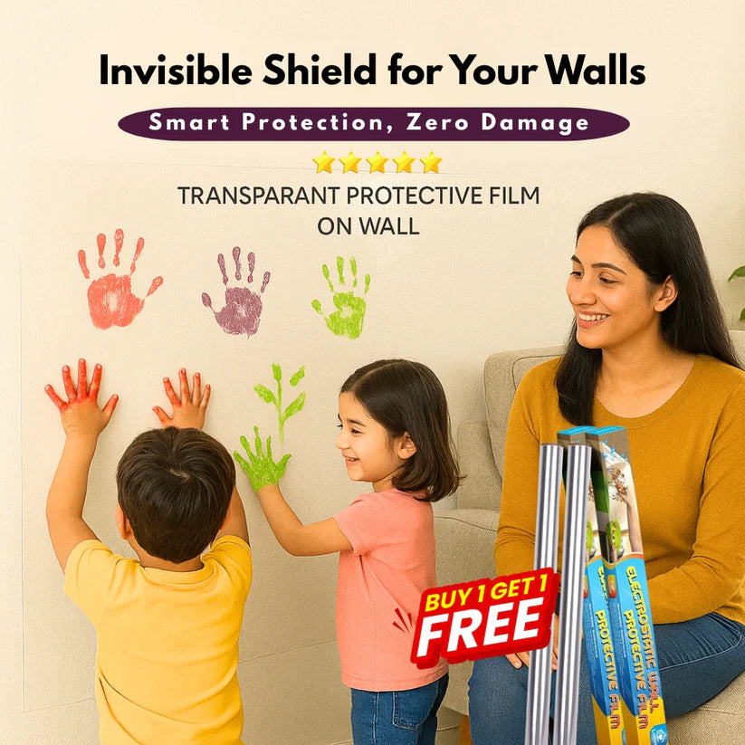 Electrostatic Wall Protection Film – Transparent, Self-Adhesive (Buy 1 Get 1 Free)