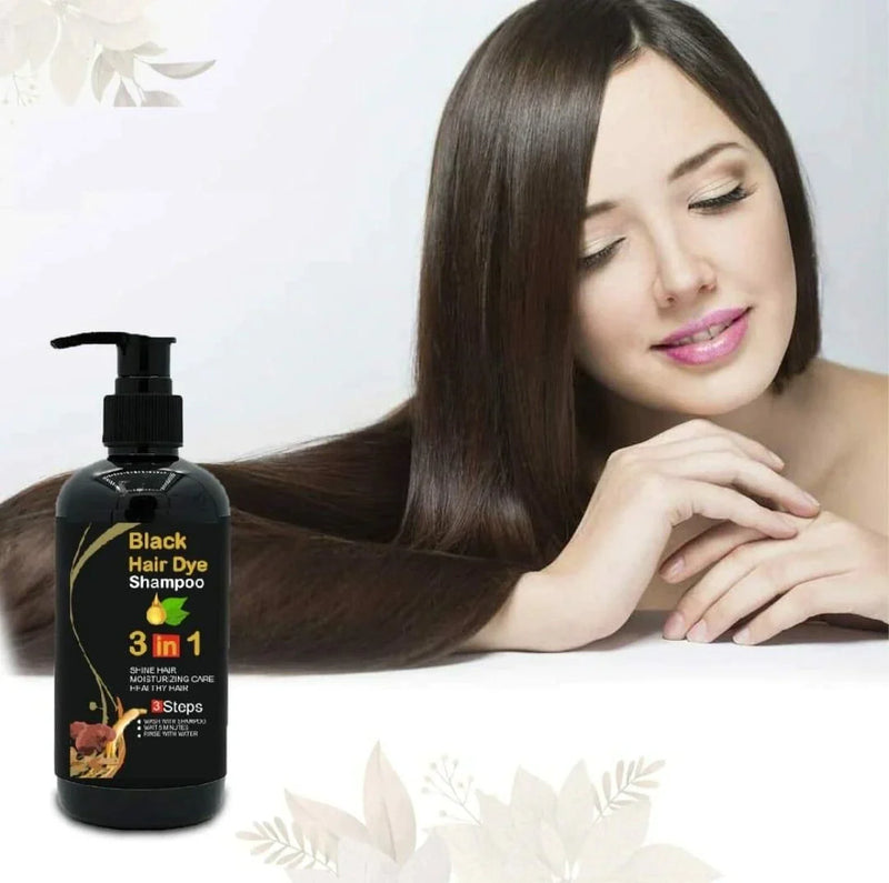 3-in-1 Black Hair Dye Shampoo