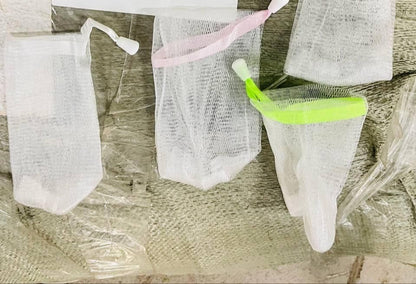 Exfoliating Mesh Soap Pouch Bubble Foam Net Soap Sack (Pack of 5)