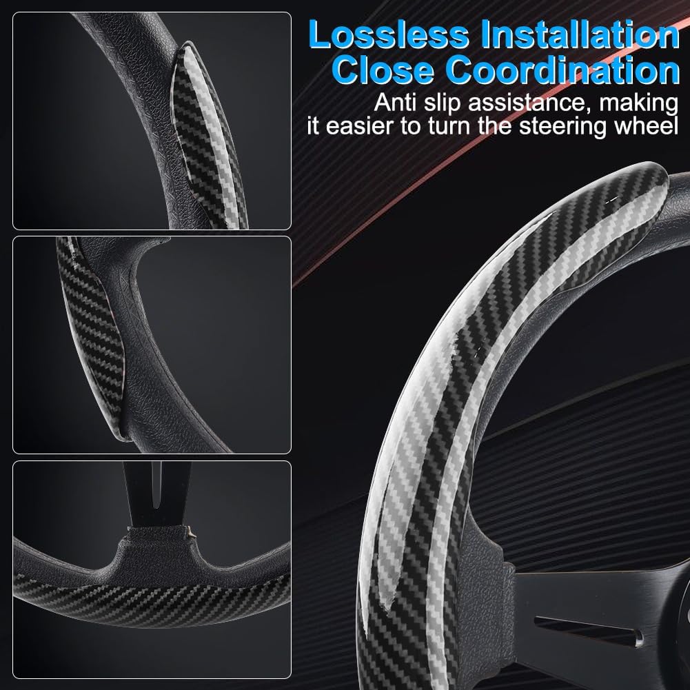 New Carbon Fiber Steering Wheel Cover (Free 1 Year Warranty)