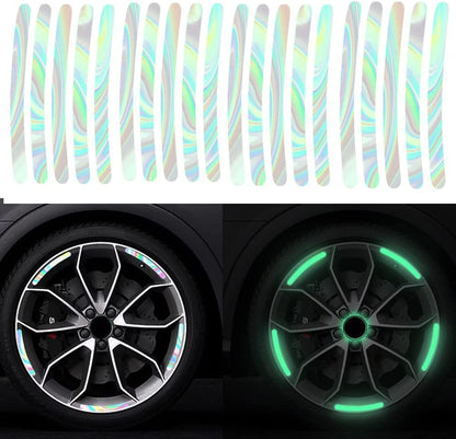 AutoGlow Luminous Reflective Rim Stickers (Buy 1 Pack Get 1 Free)