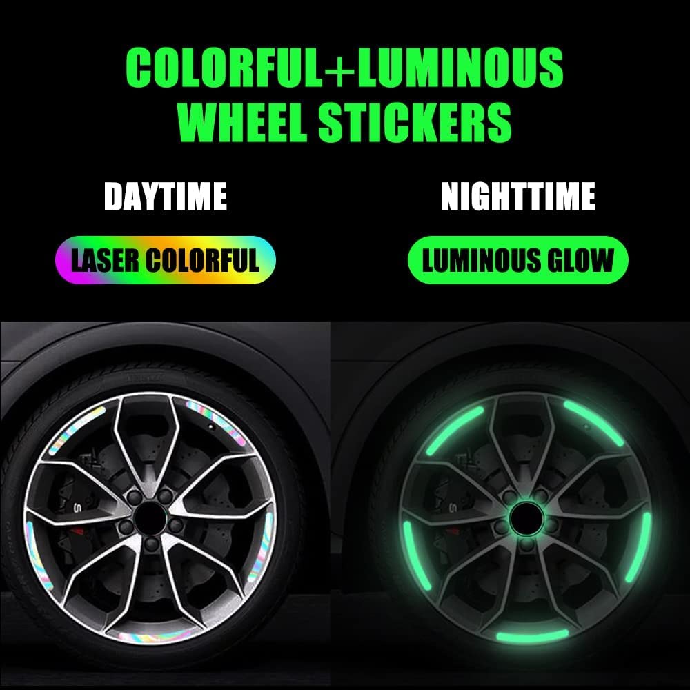 AutoGlow Luminous Reflective Rim Stickers (Buy 1 Pack Get 1 Free)