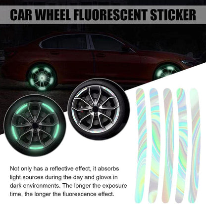AutoGlow Luminous Reflective Rim Stickers (Buy 1 Pack Get 1 Free)
