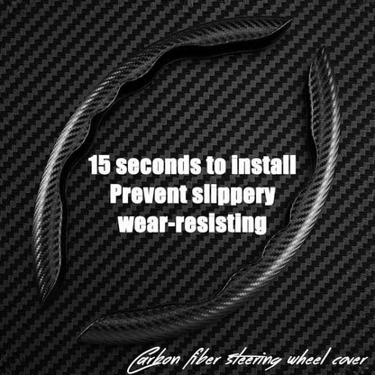New Carbon Fiber Steering Wheel Cover (Free 1 Year Warranty)