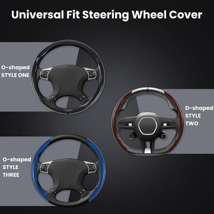 New Carbon Fiber Steering Wheel Cover (Free 1 Year Warranty Included)