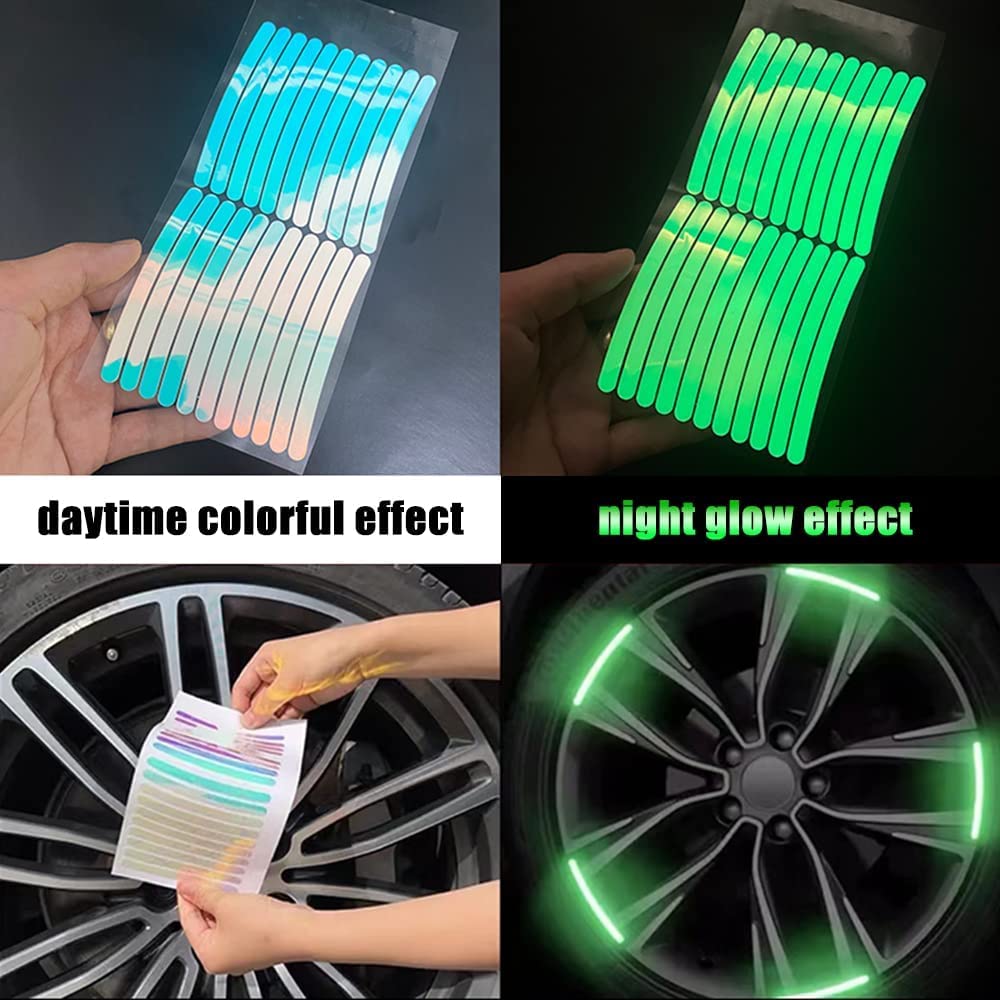 AutoGlow Luminous Reflective Rim Stickers (Buy 1 Pack Get 1 Free)