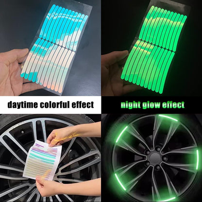 AutoGlow Luminous Reflective Rim Stickers (Buy 1 Pack Get 1 Free)
