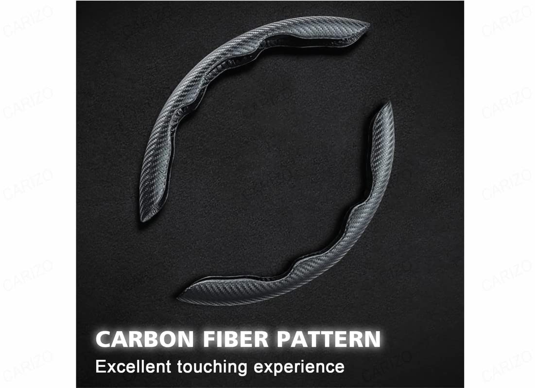 New Carbon Fiber Steering Wheel Cover (Free 1 Year Warranty)