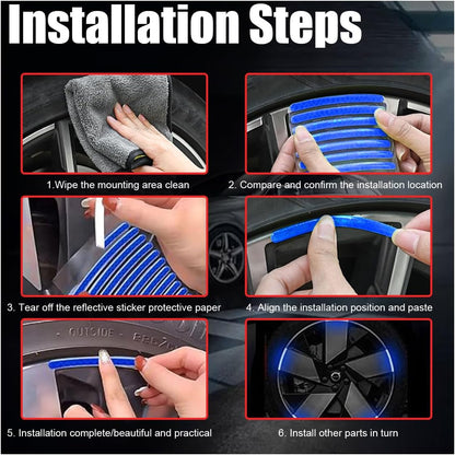 AutoGlow Luminous Reflective Rim Stickers (Buy 1 Pack Get 1 Free)