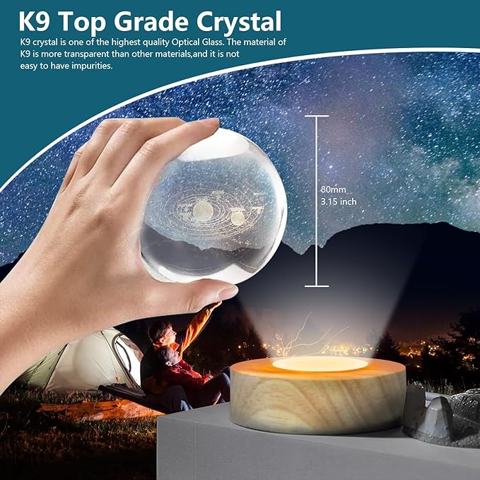 Improve Solar Crystal Lamp (Buy A Product Get A Stand Free)