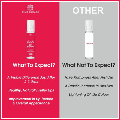 Lip Serum Roll On, - Advanced Brightening Therapy for Soft, Moisturised Lips With Glossy & Shine- 10ml