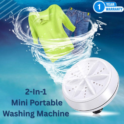 2-In-1 Mini Portable Washing Machine ( 1-Year Warranty)