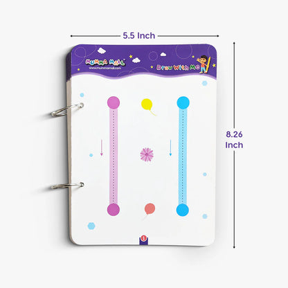 68 Pages Reusable Tracing Line book to improve HAND WRITING For 2+ Years kids + (FREE Learning 2000+ pages PDF worksheet for kids📚 )
