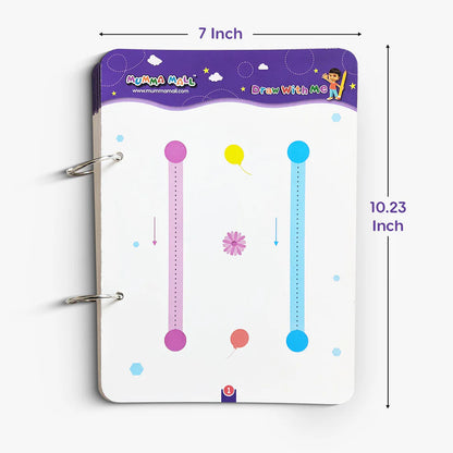 68 Pages Reusable Tracing Line book to improve HAND WRITING For 2+ Years kids + (FREE Learning 2000+ pages PDF worksheet for kids📚 )