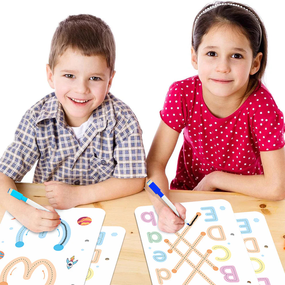 68 Pages Reusable Tracing Line book to improve HAND WRITING For 2+ Years kids + (FREE Learning 2000+ pages PDF worksheet for kids📚 )