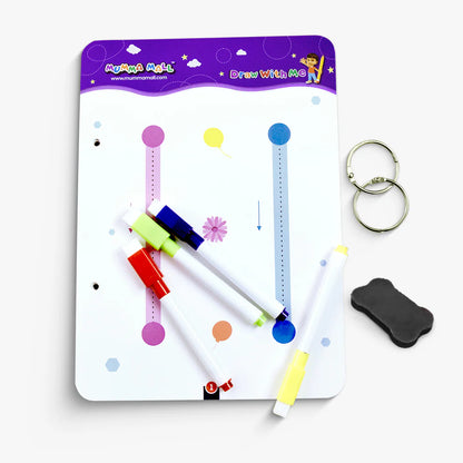 68 Pages Reusable Tracing Line book to improve HAND WRITING For 2+ Years kids + (FREE Learning 2000+ pages PDF worksheet for kids📚 )