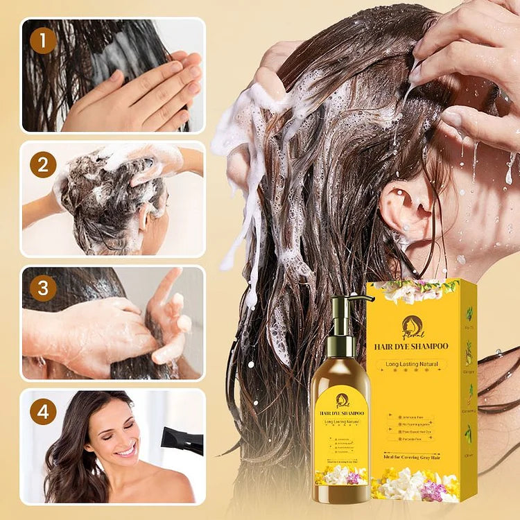 Japanese Long Lasting Natural Hair Dye Shampoo (Buy 1 Get 1 Free)